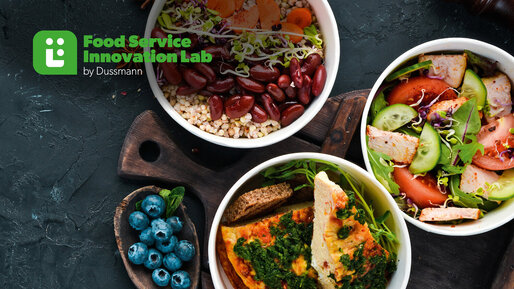 Növényi alapú étkeztetés a Food Service Innovation Lab logójával 